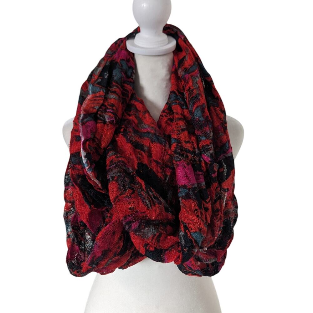 Urban Outfitters Staring at Stars Red Multicolor Scarf